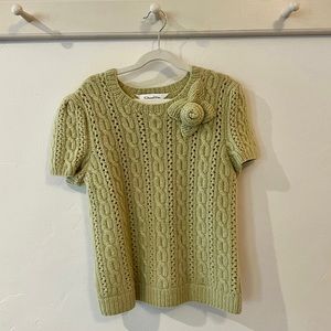 Oscar de la Renta knit short sleeve top